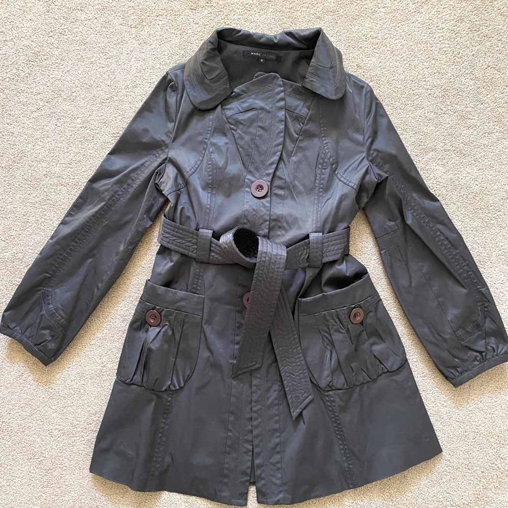 Marc Jacobs Trench Coat Dark Gray size 6